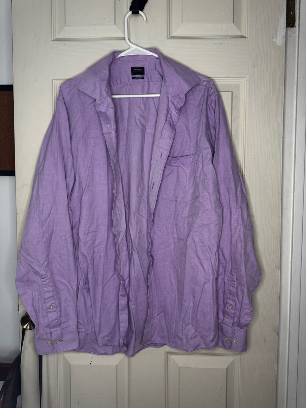 Men’s Light Purple Button-Up Shirt - XL